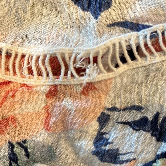 Blue Island floral open front beach dress, - Picture 6 of 7